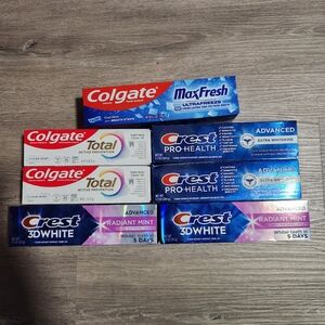 7 toothpaste packs all new expiration date July 2027